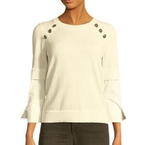 VERONICA BEARD Wool Layered Crewneck Sweater